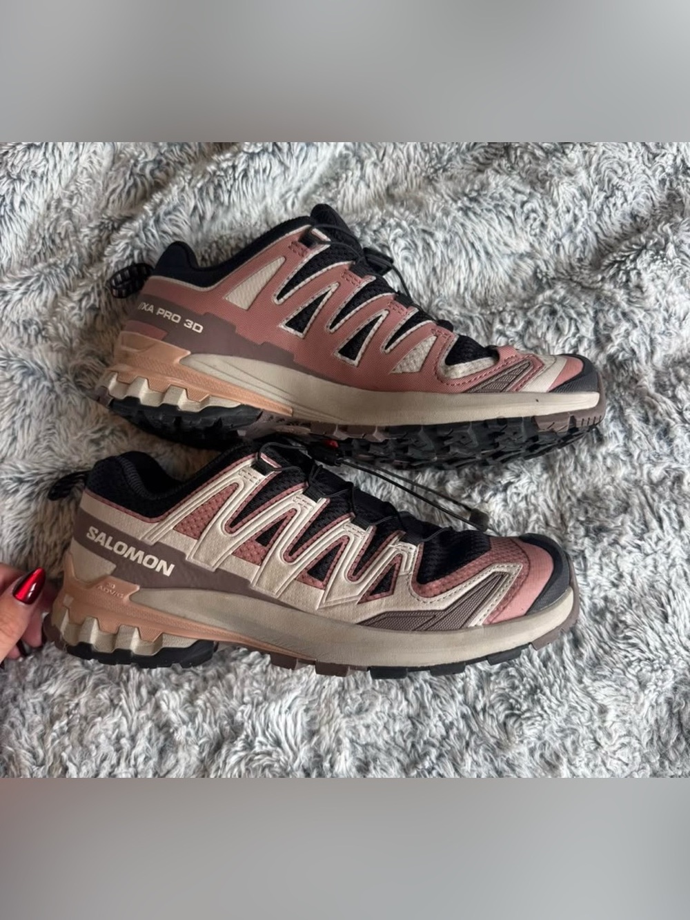 Salomon Women's Trail Running Shoes - Pink and Black